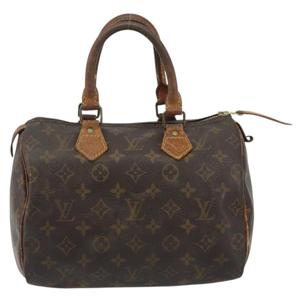 Louis Vuitton Monogram Speedy 25 Handbag Brown